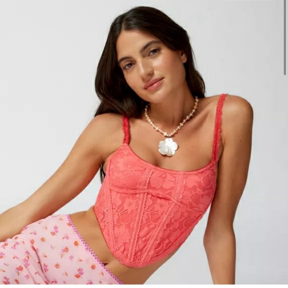Out From Under Divine Lace Off the Shoulder Corset Top